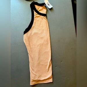 CBR Tank Top, tan w/ black trim.